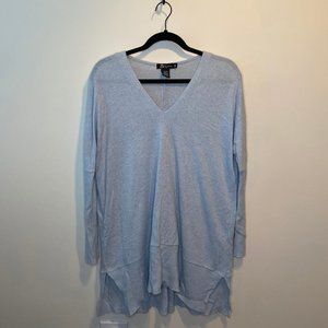 Baby Blue Long V-Neck Sweater
